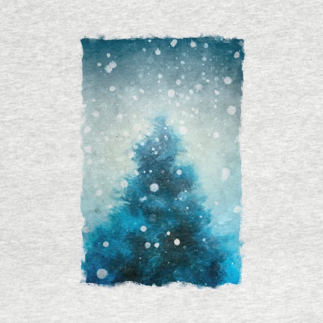 Pine Tree In Snowstorm by DyrkWyst